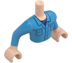 LEGO Jonathan (Denim Shirt) Friends Torso Male (38558 / 92815)