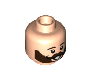 LEGO Jonathan Van Ness Minifigure Head (Recessed Solid Stud) (3626 / 79444)