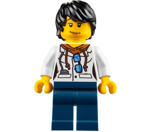 LEGO Jungle Explorer with Black Tousled Hair and Lipstick Minifigure