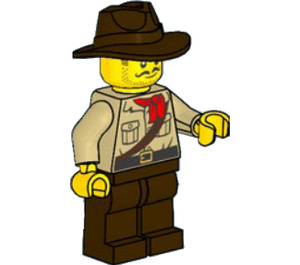 LEGO Džungle Explorer s Fedora Čepice Minifigurka