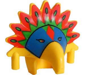 LEGO Jungle Headdress  with Blue Mask and Red and Green Feathers Pattern (30276)