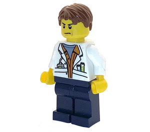 LEGO Djungel Scientist med Reddish Brun Kort hår Minifigur