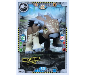 LEGO Jurassic World Trading Card Game (Polish) Series 1 - # 46 Ankylozaur w akcji