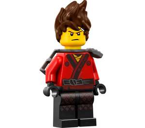 LEGO Kai - The Movie with Hair and Pearl Dark Gray Shoulder Armor  Minifigure