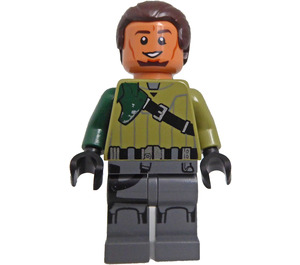 LEGO Kanan Jarrus Minifigur mit dunkelbraunem Haar