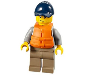 LEGO Kayaker jossa Oranssi Pelastusliivi Minihahmo