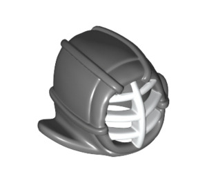 LEGO Kendo Helmet with Grille Mask with White Grille (98130 / 99201)