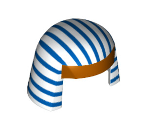 LEGO Kerchief Head Cover with Blue Stripes and Gold Trim (18959 / 19009)