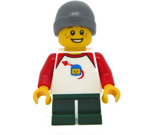 LEGO Kid, Mannelijk - Ruimte Shirt, Dark Bluish Grijs Beanie Minifiguur