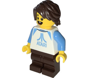 LEGO Kid med Atari logo Top Minifigur