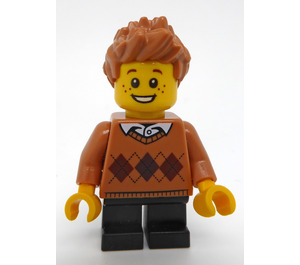 LEGO Kid mit Medium Nougat Sweater Minifigur