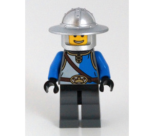 LEGO King's Ritter mit Brust Strap und Broad Brim Helm, Open Grinsen Minifigur