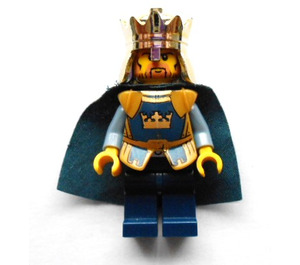 LEGO King with Golden Crown and Dark Blue Cape Minifigure