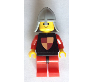 LEGO Knights Tournament Knight Black, Red Legs with Black Hips, Helmet with Neck-Protector Minifigure Reissue