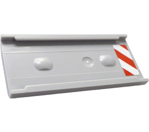 LEGO Stige Holder 2 x 6 med Rød og hvid Danger Striber (Venstre Side) Klistermærke (87913)