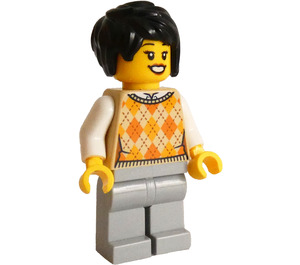 LEGO Lady met Argyle Trui Minifiguur