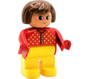 LEGO Lady mit Rot Pullover Duplo-Figur