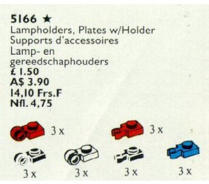 LEGO Lamp Holders, Tool Holder Plates Set 5166