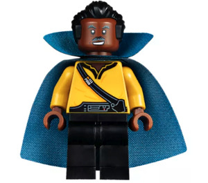 LEGO Lando Calrissian s Černá a Tmavě azurová Plášť a Límec Minifigurka