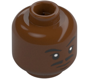 LEGO Lando Calrissian with Skiff Guard Disguise with Dark Brown Legs Minifigure Head (Recessed Solid Stud) (3274)