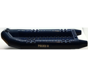LEGO Large Dinghy 22 x 10 x 3 with POLICE and badge pattern on both sides Sticker (62812)