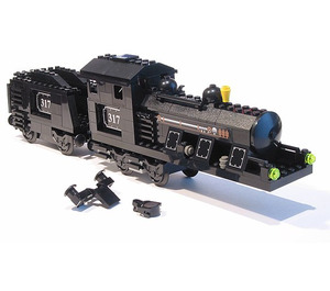 LEGO Large Train Engine and Tender with Black Bricks (Motorizable) 4186868