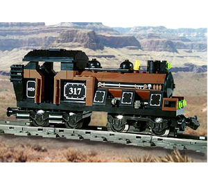 LEGO Large Train Engine with Brown Bricks Set