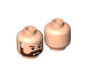 LEGO Latham Cole Head (Recessed Solid Stud) (3626 / 13926)