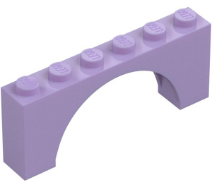 LEGO Lavendel Båge 1 x 6 x 2 Medeltjock topp (15254)