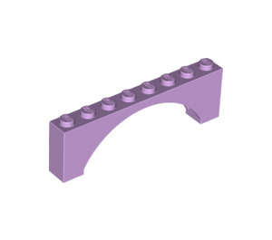 LEGO Lavendel Bogen 1 x 8 x 2 Erhabenes, dünnes Oberteil ohne verstärkte Unterseite (16577 / 40296)