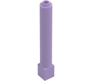 LEGO Lavendel Steen 1 x 1 x 6 Rond met Vierkant Basis (43888)