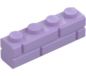 LEGO Lavendel Steen 1 x 4 met Embossed Bricks (15533)