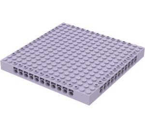 LEGO Lavendel Stein 16 x 16 x 1.3 mit Löcher (65803)