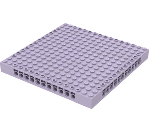 LEGO Lavande Brique 16 x 16 x 1.3 avec des trous (65803)