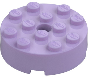 LEGO Lavender Brick 4 x 4 Round with Hole (87081)