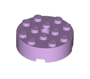 LEGO Lavender Brick 4 x 4 Round with Hole (87081)
