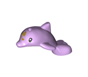 LEGO Lavendel Delfin mit Gold Patches (67739 / 69528)