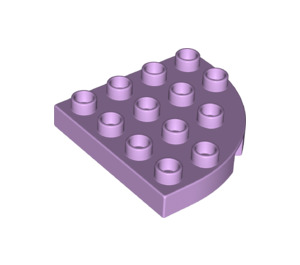 LEGO Lavande Duplo assiette 4 x 4 avec Rond Coin (98218)