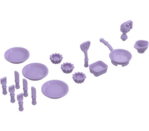 LEGO Lavender Friends Kitchen Accessories (902 / 93082)