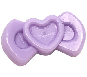 LEGO Lavendel Haar Bow mit Herz Design (92355)
