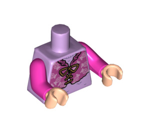 LEGO Lavendel Mrs Flume Minifig Torso (973 / 76382)