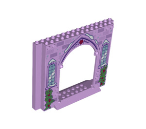 LEGO Lavendel Paneel 4 x 16 x 10 mit Gate Loch mit Windows und Vines (15626 / 66587)