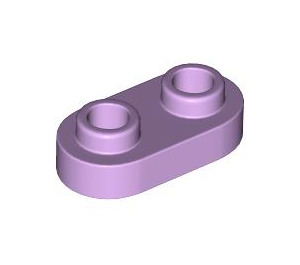LEGO Lavender Plate 1 x 2 with Rounded Ends and Open Studs (35480)