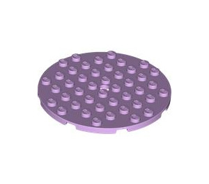LEGO Lavender Plate 8 x 8 Round Circle (74611)