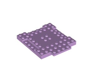 LEGO Lavender Plate 8 x 8 x 0.7 with Cutouts and Ledge (15624)