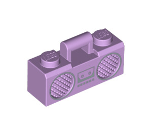 LEGO Lavender Radio with Silver Trim and Cassette (97558)