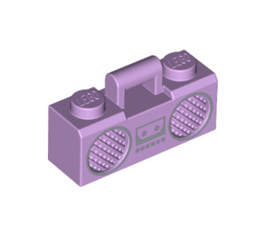 LEGO Lavendel Radio med Silver Trim och Cassette (97558)