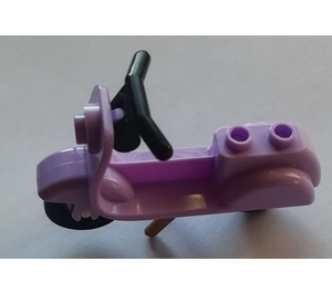 LEGO Lavender Scooter with Dark Tan Stand and Black Handlebars