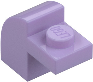 LEGO Lavender Slope 1 x 2 x 1.3 Curved with Plate (6091 / 32807)