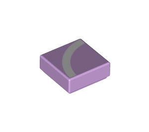 LEGO Lavender Tile 1 x 1 with White Arch with Groove (3070 / 67207)